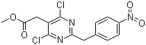 Methyl [4,6-dichloro-2-(4-nitrobenzyl)pyrimidin-5-yl]acetate molecular structure (CAS 780763-92-0)