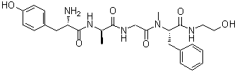 L-Tyrosyl-D-alanylglycyl-N-(2-hydroxyethyl)-Nalpha-methyl-L-phenylalaninamide molecular structure (CAS 78123-71-4)