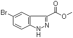 structure of CAS# 78155-74-5, Methyl 5-bromo-1H-indazole-3-carboxylate;5-Bromo-1H-indazole-3-carboxylic acid methyl ester