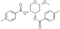 Methyl 2-deoxy-alpha-D-erythro-pentopyranoside bis(4-methylbenzoate) molecular structure (CAS 78185-66-7)