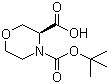 (3S)-3,4-吗啉二羧酸 4-叔丁酯分子结构 (CAS 783350-37-8)