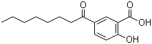 structure of CAS# 78418-01-6, 5-Octanoylsalicylic acid;Capryloyl salicylic acid; 2-Hydroxy-5-(1-oxooctyl)benzoic acid