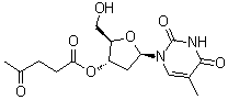 Thymidine 3'-(4-oxopentanoate) molecular structure (CAS 78635-98-0)