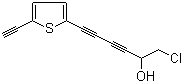 1-chloro-6-(5-ethynylthiophen-2-yl)hexa-3,5-diyn-2-ol molecular structure (CAS 78876-53-6)