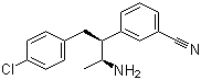 rel-3-[(1R,2R)-2-Amino-1-[(4-chlorophenyl)methyl]propyl]benzonitrile molecular structure (CAS 789490-07-9)