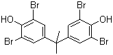 structure of CAS# 79-94-7, Tetrabromobisphenol A;2,2',6,6'-Tetrabromo-4,4'-isopropylidenediphenol; 2,2-Bis(4'-hydroxy-3',5'-dibromophenyl)propane; 4,4'-Isopropylidenebis(2,6-dibromophenol)