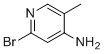 2-Bromo-5-methylpyridin-4-amine molecular structure (CAS 79055-60-0)