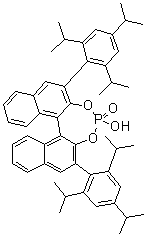 (11bR)-4-Hydroxy-2,6-bis[2,4,6-tris(1-methylethyl)phenyl]dinaphtho[2,1-d:1',2'-f][1,3,2]dioxaphosphepin 4-oxide molecular structure (CAS 791616-63-2)