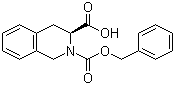 结构式 CAS# 79261-58-8, (S)-(+)-N-苄氧羰基-1,2,3,4-四氢异喹啉-3-羧酸