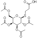 2-Carboxyethyl 2,3,4,6-tetra-O-acetyl-1-thio-beta-D-galactopyranoside molecular structure (CAS 79360-05-7)