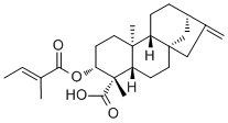 3alpha-Tigloyloxy-ent-kaur-16-en-oic acid molecular structure (CAS 79406-09-0)