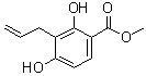2,4-二羟基-3-(2-丙烯基)苯甲酸甲酯分子结构 (CAS 79557-59-8)