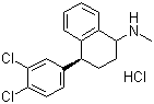 Sertraline hydrochloride molecular structure (CAS 79559-97-0)