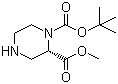 (S)-1-N-Boc-Piperazine-2-carboxylic acid methyl ester molecular structure (CAS 796096-64-5)