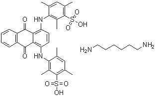 1,6-己二胺 3,3'-[(9,10-二氢-9,10-二氧代-1,4-蒽二基)二亚胺]二[2,4,6-三甲基苯磺酸盐]分子结构 (CAS 79665-26-2)