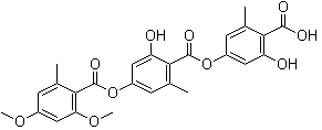 structure of CAS# 79786-34-8, Amidepsine D;4-[(2,4-Dimethoxy-6-methylbenzoyl)oxy]-2-hydroxy-6-methyl-benzoic acid 4-carboxy-3-hydroxy-5-methylphenyl ester