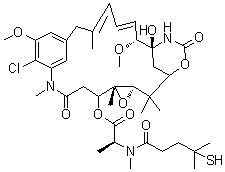 N2'-Deacetyl-N2'-(4-mercapto-4-methyl-1-oxopentyl)-6-methylmaytansine molecular structure (CAS 799840-96-3)