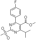 Methyl 4-(4-fluorophenyl)-6-isopropyl-2-(methylsulfonyl)pyrimidine-5-carboxylate molecular structure (CAS 799842-06-1)