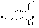 4-Bromomethyl-1-cyclohexyl-2-trifluoromethylbenzene molecular structure (CAS 800381-60-6)