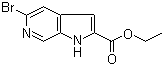 Ethyl 5-bromo-1H-pyrrolo[2,3-c]pyridine-2-carboxylate molecular structure (CAS 800401-70-1)