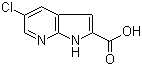结构式 CAS# 800401-84-7, 5-氯-1H-吡咯并[2,3-b]吡啶-2-甲酸