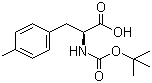 Boc-L-4-甲基苯丙氨酸分子结构 (CAS 80102-26-7)