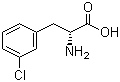 结构式 CAS# 80126-52-9, 3-氯-D-苯丙氨酸; D-3-氯苯丙氨酸