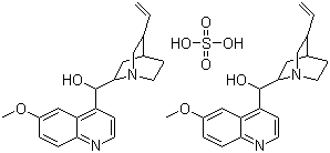 结构式 CAS# 804-63-7, 奎宁硫酸盐
