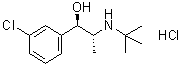 (alphaR)-rel-3-氯-alpha-[(1R)-1-[(叔丁基)氨基]乙基]苯甲醇盐酸盐分子结构 (CAS 80478-42-8)