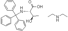 结构式 CAS# 80514-77-8, N-(三苯基甲基)-L-苏氨酸(二乙胺)盐