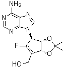 (3aS,4S,6aR)-4-(6-Amino-9H-purin-9-yl)-5-fluoro-3a,6a-dihydro-2,2-dimethyl-4H-cyclopenta-1,3-dioxole-6-methanol molecular structure (CAS 805245-45-8)