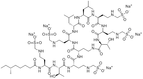 粘杆菌素甲基磺酸钠分子结构 (CAS 8068-28-8)