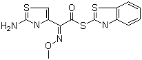 结构式 CAS# 80756-85-0, AE-活性酯; 2-甲氧亚氨基-2-(2-氨基-4-噻唑基)-(z)-硫代乙酸苯并噻唑酯