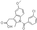 [1-(3-Chlorobenzoyl)-5-methoxy-2-methyl-1H-indol-3-yl]acetic acid molecular structure (CAS 807614-94-4)