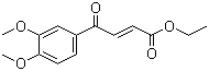(E)-4-(3,4-二甲氧基苯基)-4-氧代-2-丁烯酸乙酯分子结构 (CAS 80937-23-1)