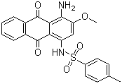 structure of CAS# 81-68-5, Disperse Red 86;N-(4-Amino-9,10-dihydro-3-methoxy-9,10-dioxo-1-anthracenyl)-4-methyl-benzenesulfonamide; 1-Amino-2-methoxy-4-p-tolylsulfonamidoanthraquinone