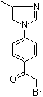 2-Bromo-1-[4-(4-methyl-1H-imidazol-1-yl)phenyl]ethanone molecular structure (CAS 810662-38-5)