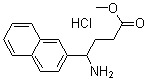 gamma-Amino-2-naphthalenebutanoic acid methyl ester hydrochloride molecular structure (CAS 811842-04-3)