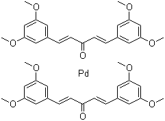 双(3,5,3',5'-二甲氧基二亚苄基丙酮)钯分子结构 (CAS 811862-77-8)