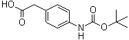 4-(tert-Butoxycarbonylamino)benzeneacetic acid molecular structure (CAS 81196-09-0)