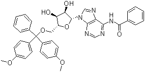 5'-O-(4,4'-Dimethoxytrityl)-N6-benzoyladenosine molecular structure (CAS 81246-82-4)