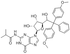 结构式 CAS# 81246-83-5, 5'-O-DMT-N2-异丁酰基鸟苷