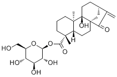 ent-9-Hydroxy-15-oxo-16-kauren-19-oic acid beta-D-glucopyranosyl ester molecular structure (CAS 81263-96-9)
