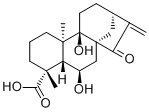 等效-6,9-二羟基-15-氧代-16-贝壳杉烯-19-酸分子结构 (CAS 81264-00-8)