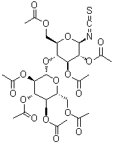 4-O-(2,3,4,6-Tetra-O-acetyl-beta-D-glucopyranosyl)-beta-D-glucopyranosyl isothiocyanate 2,3,6-triacetate molecular structure (CAS 81319-58-6)
