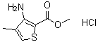 Methyl 3-amino-4-methyl-2-thiophenecarboxylate hydrochloride molecular structure (CAS 81321-14-4)