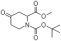 4-氧代-1,2-哌啶二羧酸 1-叔丁酯 2-甲酯分子结构 (CAS 81357-18-8)
