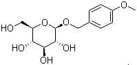 (4-甲氧基苯基)甲基 beta-D-吡喃葡萄糖苷分子结构 (CAS 81381-72-8)