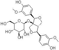 1-羟基松脂酚 1-O-beta-D-葡糖苷分子结构 (CAS 81495-71-8)