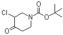 tert-Butyl 3-chloro-4-oxopiperidine-1-carboxylate molecular structure (CAS 815575-86-1)